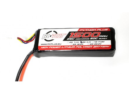 Lipo Batteries - Python Plus 1500mAh 2S 25-30C (7.4V)