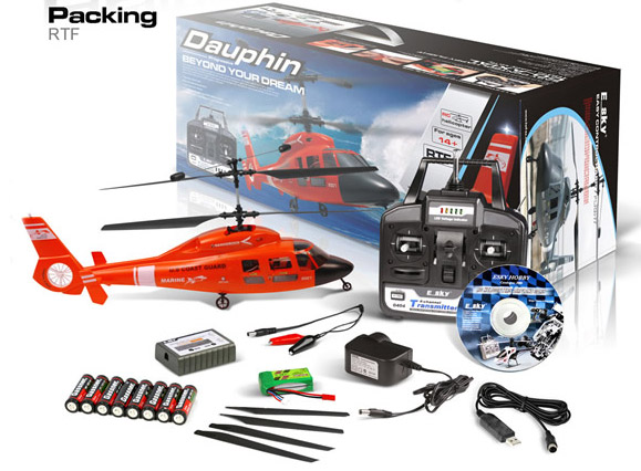 Dauphin Esky 35 MHz (Red) - RC Helicopter